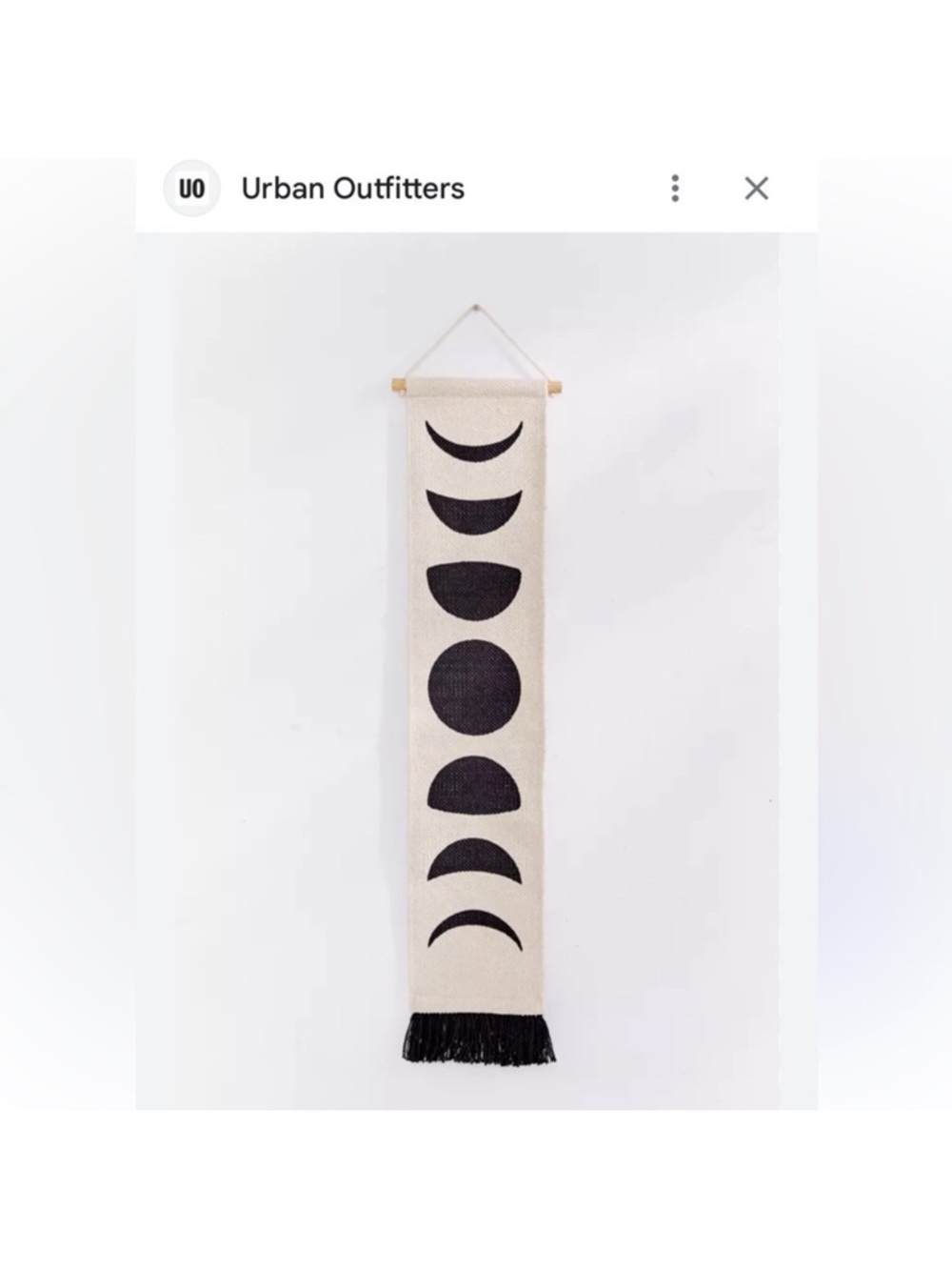 Urban Outfitters Black and Cream Moon Phase Tapestry